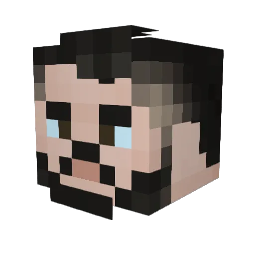 GeorgePerforms Minecraft avatar head, 3D render