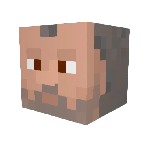 GeorgeRgames Minecraft avatar head, 3D render