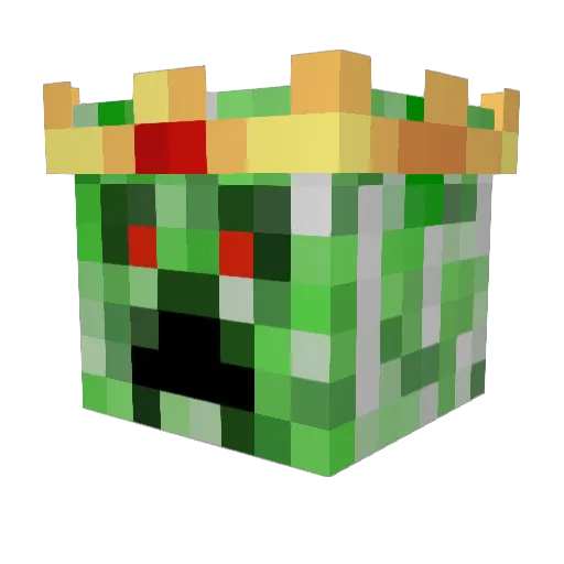 GeorgeShimura Minecraft avatar head, 3D render