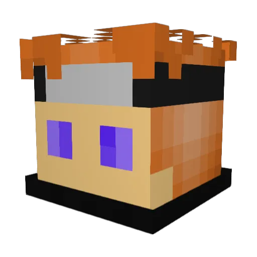 GeorgeUn Minecraft avatar head, 3D render
