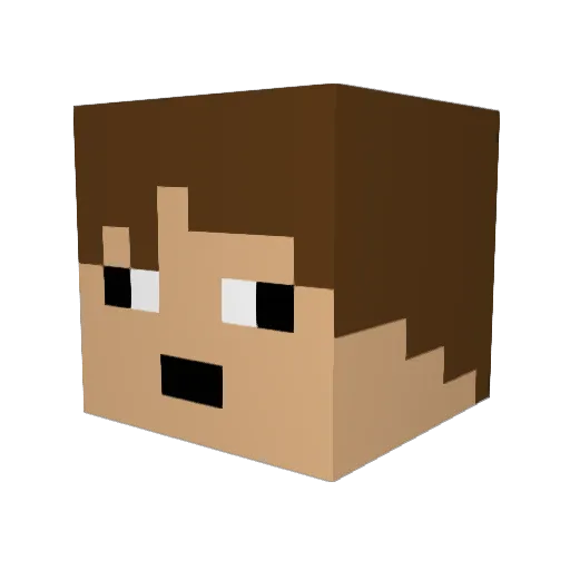 George_33 Minecraft avatar head, 3D render