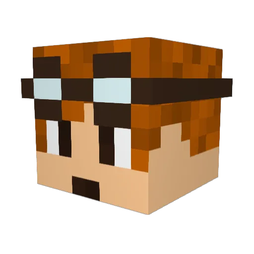 George_weasley Minecraft avatar head, 3D render