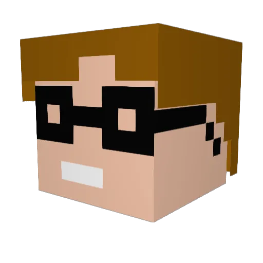 Georgeboii Minecraft avatar head, 3D render