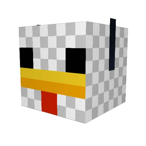 Georgebrighttime Minecraft avatar head, 3D render