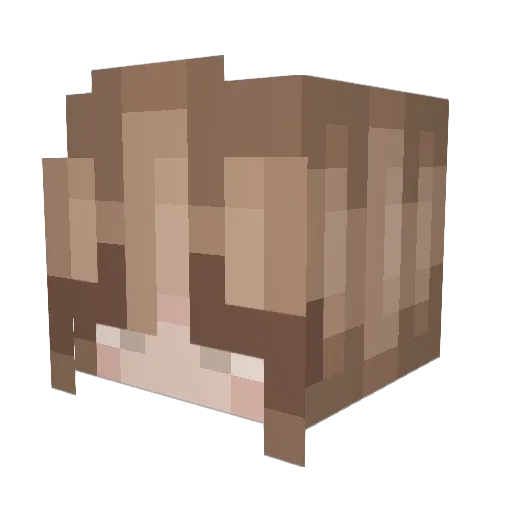 Georgenaf Minecraft avatar head, 3D render