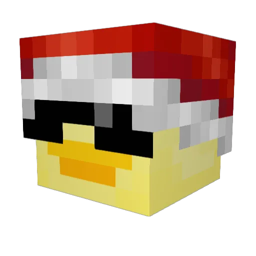 Georgessdadsa Minecraft avatar head, 3D render