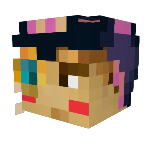 Georgey Minecraft avatar head, 3D render