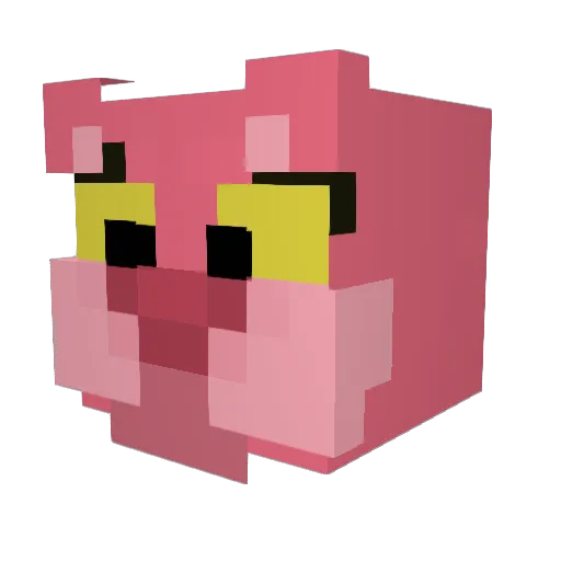 Georgia67 Minecraft avatar head, 3D render