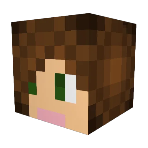 Georgia724 Minecraft avatar head, 3D render