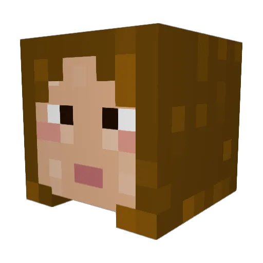 GeorgiaMay7 Minecraft avatar head, 3D render