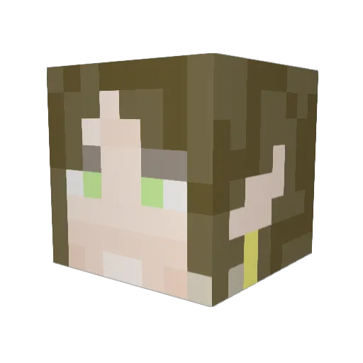 GeorgiaPeachess Minecraft avatar head, 3D render