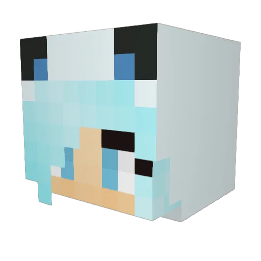Georgiafly Minecraft avatar head, 3D render