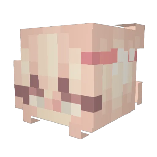 Georgiieeee Minecraft avatar head, 3D render