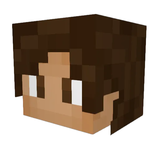 GeorgiosGames Minecraft avatar head, 3D render