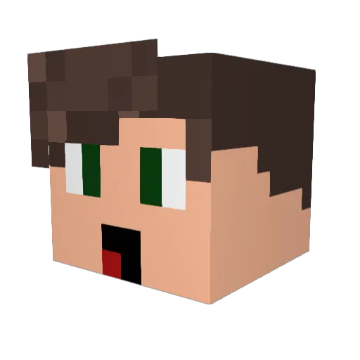 Georglino Minecraft avatar head, 3D render