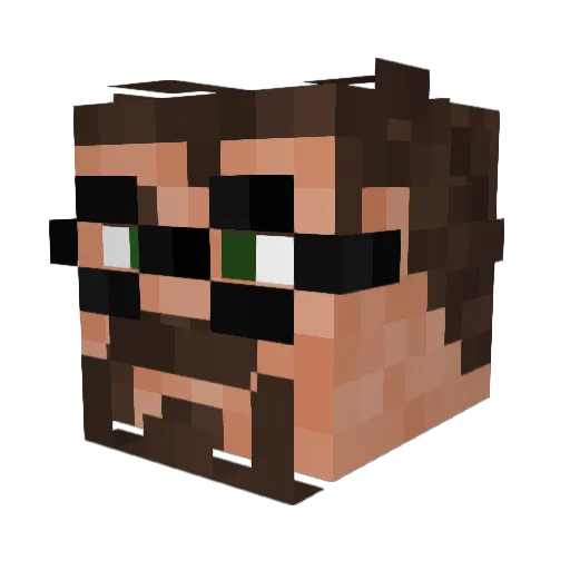 GeorgsK Minecraft avatar head, 3D render