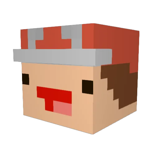 Georgys Minecraft avatar head, 3D render