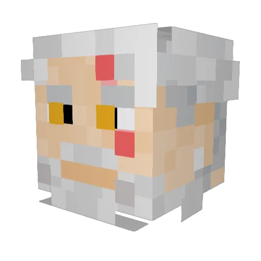 Georkatsos Minecraft avatar head, 3D render