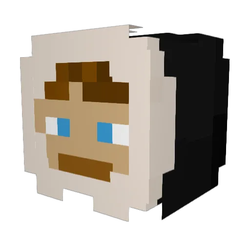 GeosMeos Minecraft avatar head, 3D render