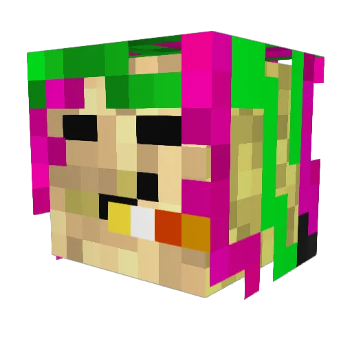 Geoshado Minecraft avatar head, 3D render