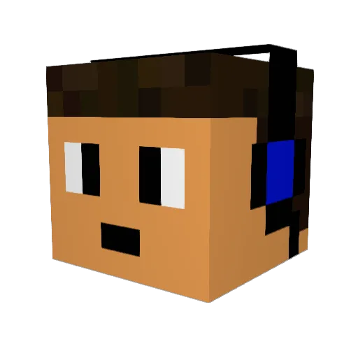 Geotoxs Minecraft avatar head, 3D render