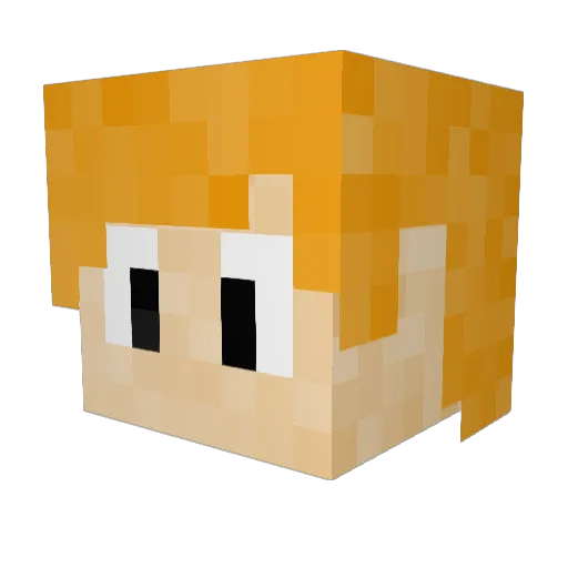 Geotzz Minecraft avatar head, 3D render