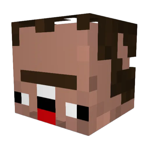 Geperlein500 Minecraft avatar head, 3D render