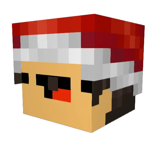 Gepes Minecraft avatar head, 3D render