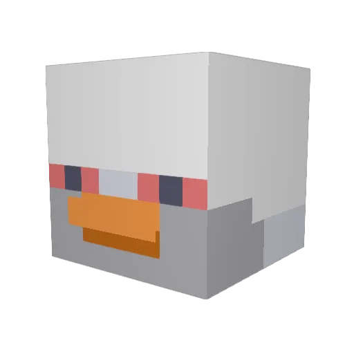 Gepopelt Minecraft avatar head, 3D render