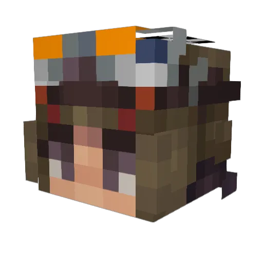 GerCentral Minecraft avatar head, 3D render