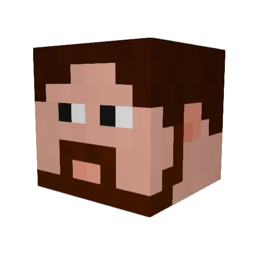 GerSven Minecraft avatar head, 3D render
