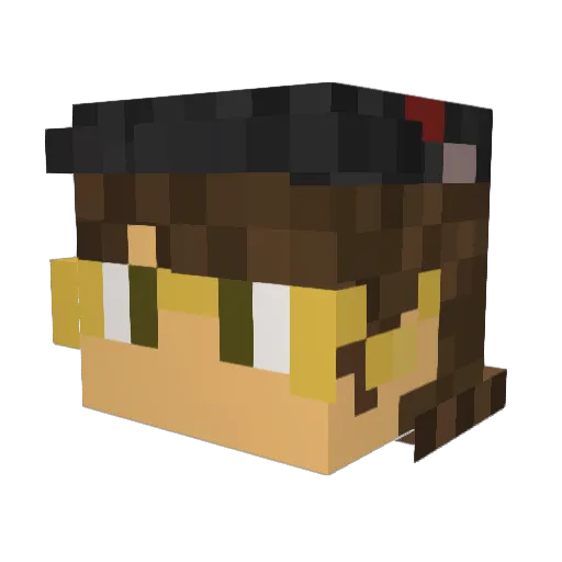 Gerah29 Minecraft avatar head, 3D render