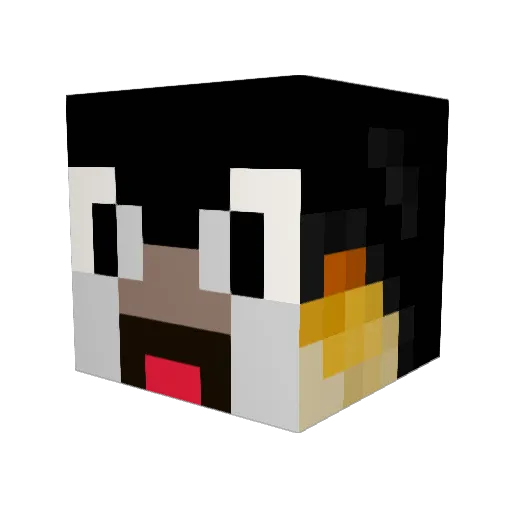 Gerald2000 Minecraft avatar head, 3D render