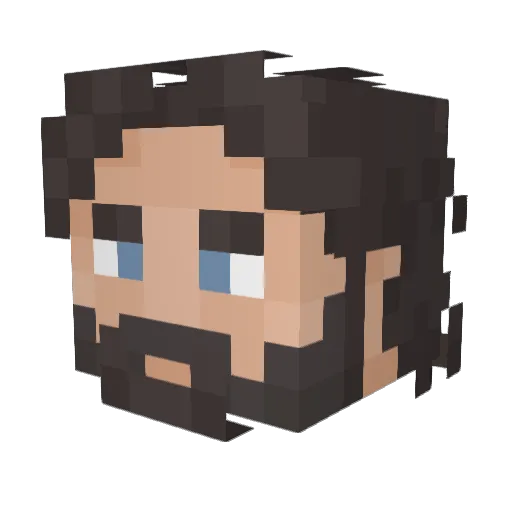 GeraldYagami Minecraft avatar head, 3D render