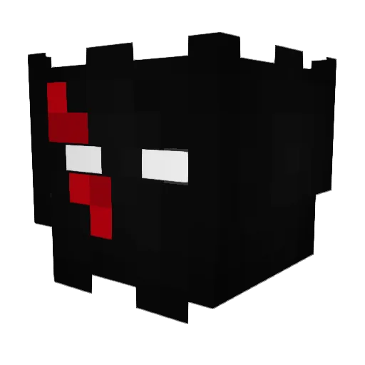 GeraldoCTRL Minecraft avatar head, 3D render