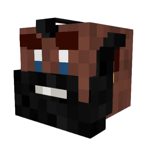 Geralt_ Minecraft avatar head, 3D render