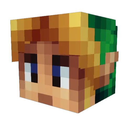 Geramun Minecraft avatar head, 3D render