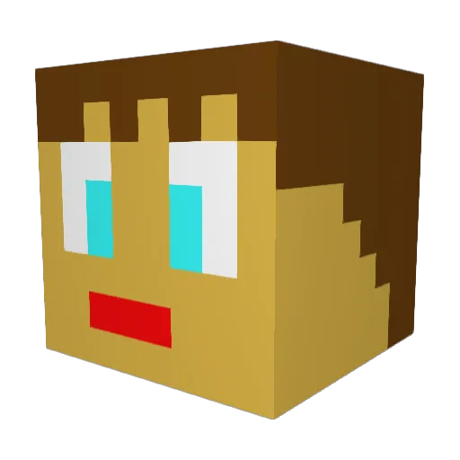 Gerard24 Minecraft avatar head, 3D render