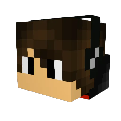 GerardPotiron Minecraft avatar head, 3D render