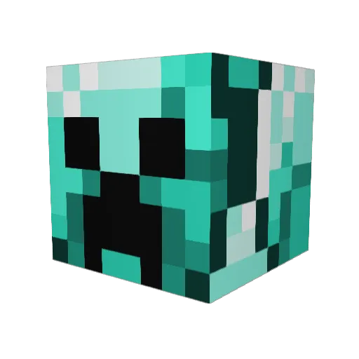 GerardoTheTank Minecraft avatar head, 3D render