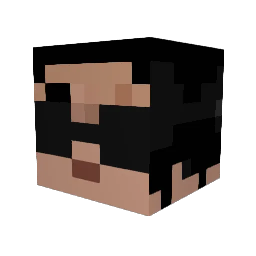 Geraspeciaaal Minecraft avatar head, 3D render
