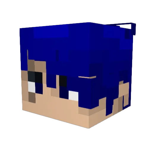GeraxDD Minecraft avatar head, 3D render