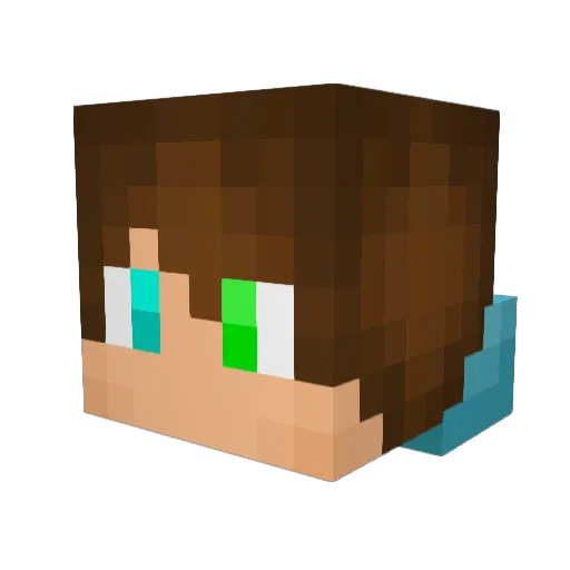 GerbilGamer Minecraft avatar head, 3D render