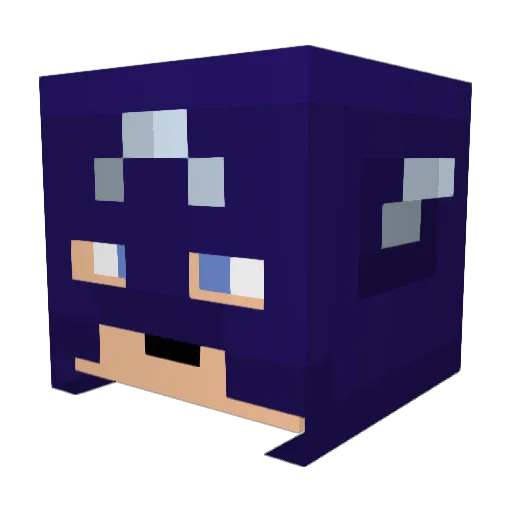 GerbilMan Minecraft avatar head, 3D render