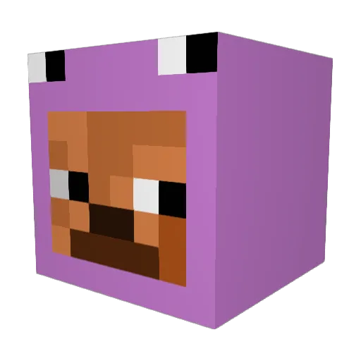 Gerbilez Minecraft avatar head, 3D render