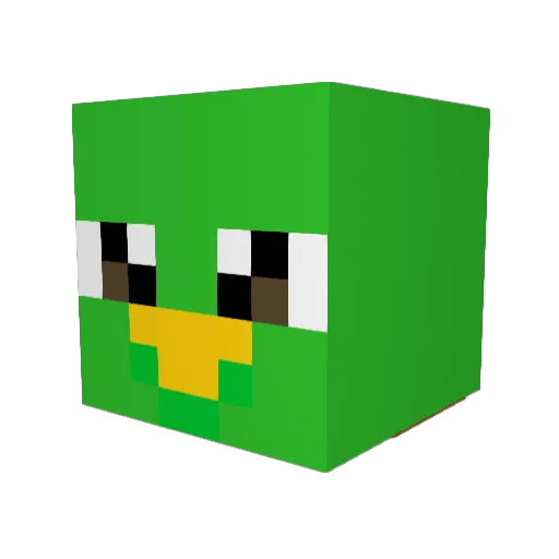 Gerbillard Minecraft avatar head, 3D render