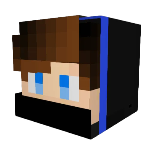 Gerbyte Minecraft avatar head, 3D render