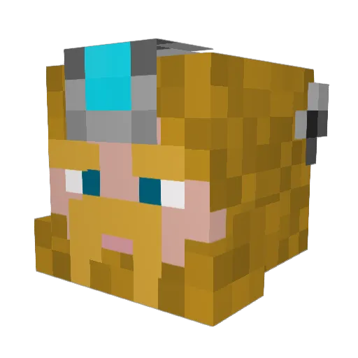Gerco4444 Minecraft avatar head, 3D render