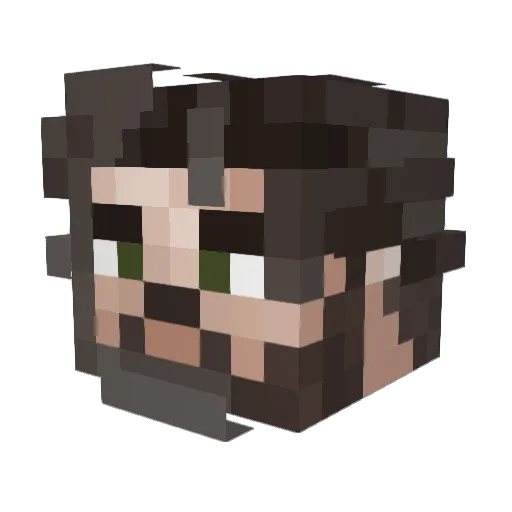 Gercov Minecraft avatar head, 3D render
