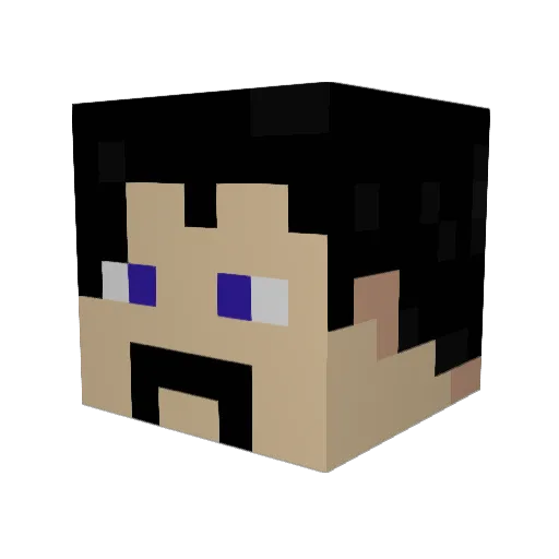 Gerdin Minecraft avatar head, 3D render